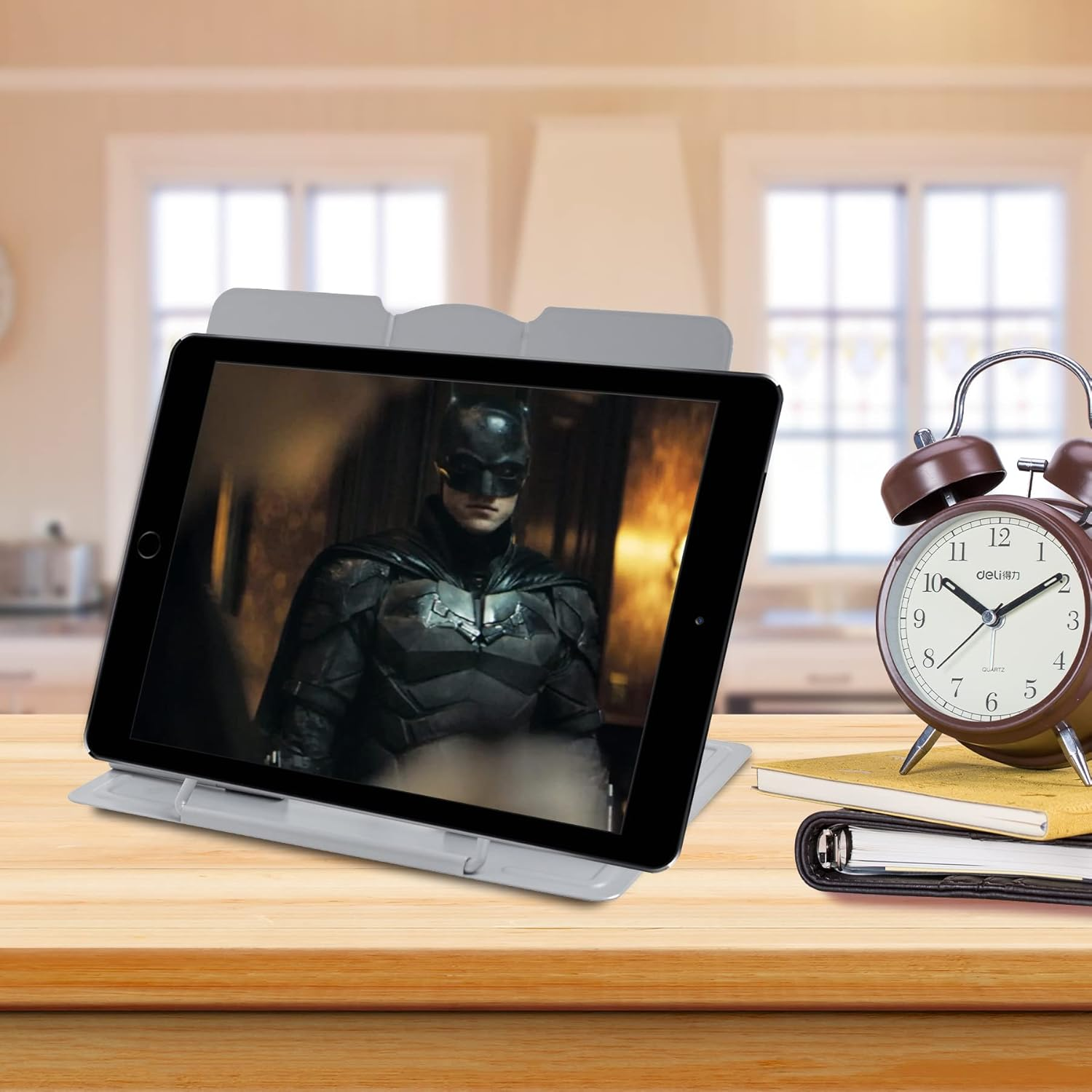 Metal Book Stand Book Holder Book Stand for Reading Adjustable Book Holder for Reading (Full Grey) - Full Black image number 2