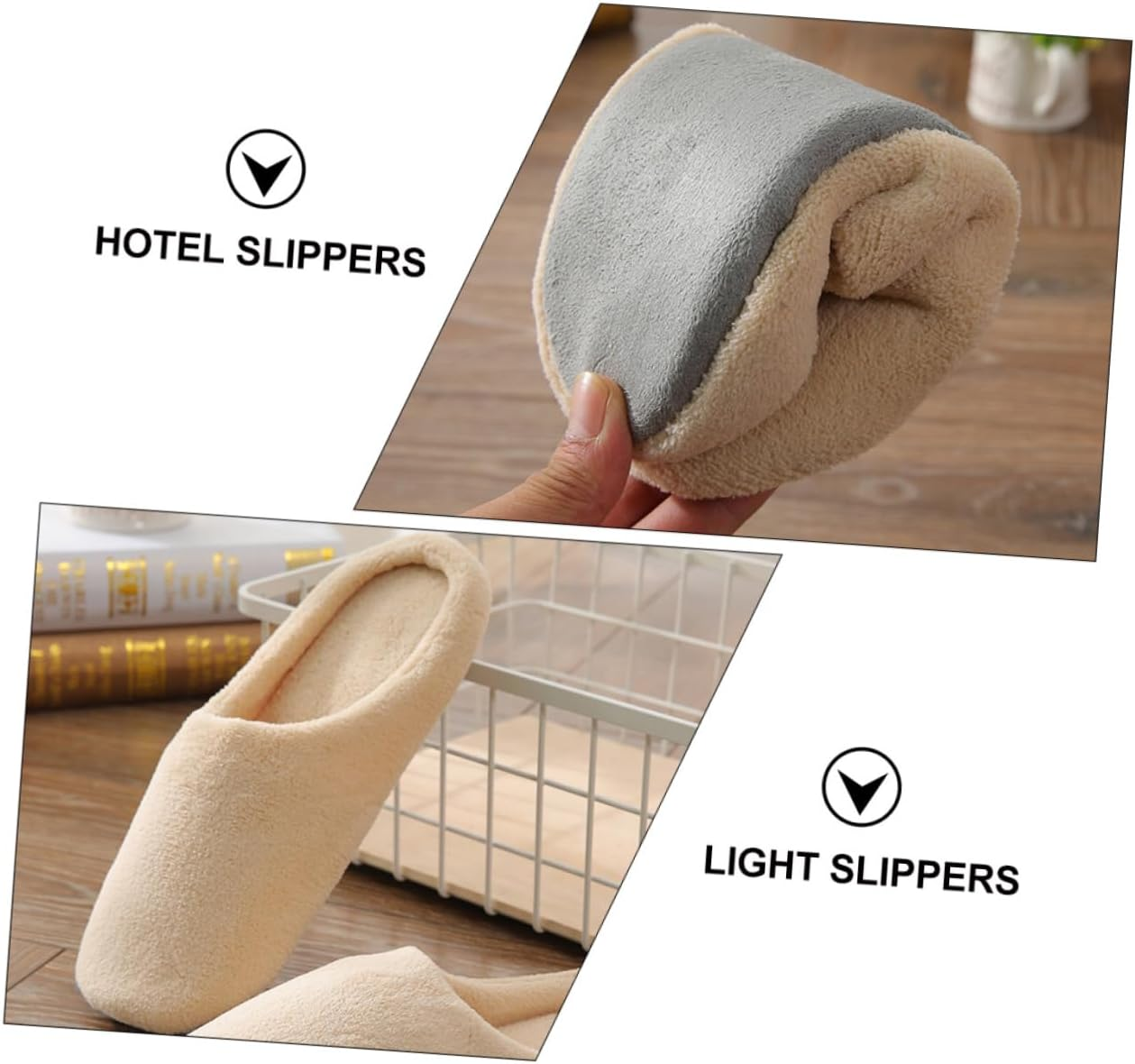 Ipetboom Fleece Slippers for Men Women Slip Indoor Slippers Socks Beauty Salon Guest Random Style