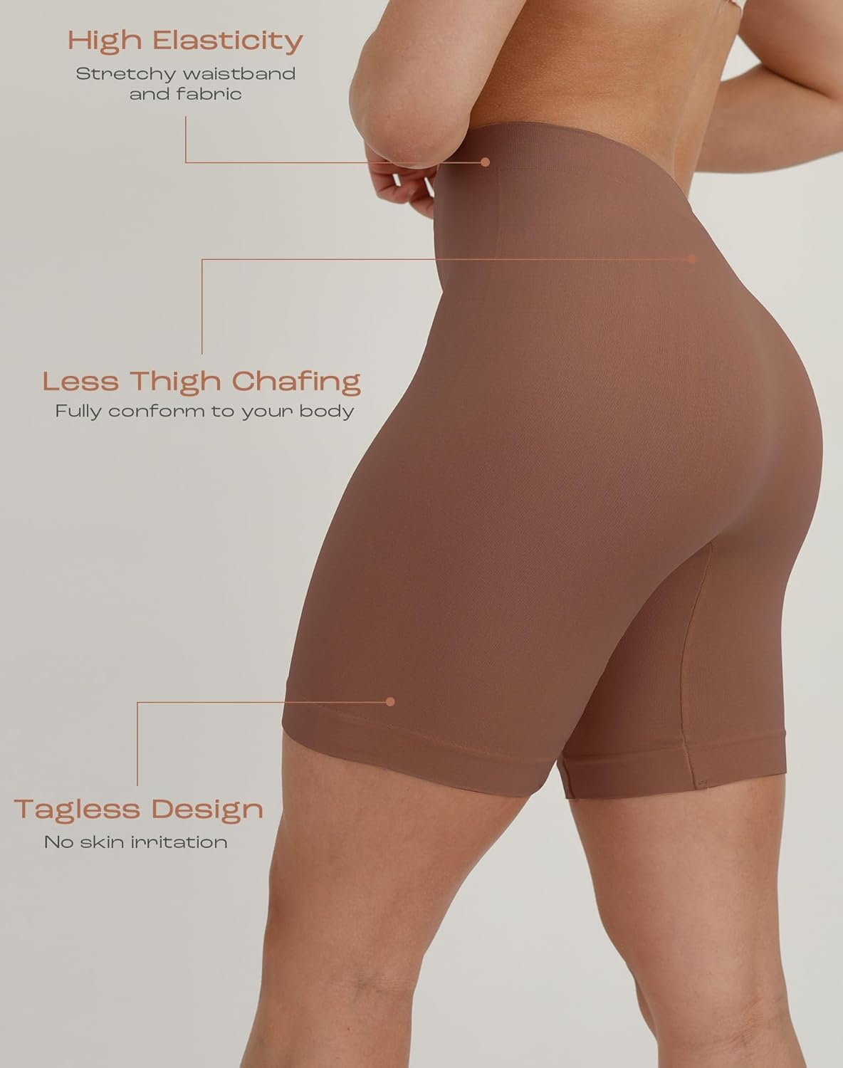 INNERSY Women'S Slip Shorts for under Dresses High Waisted Summer Boy Shorts 3-Pack image number 3