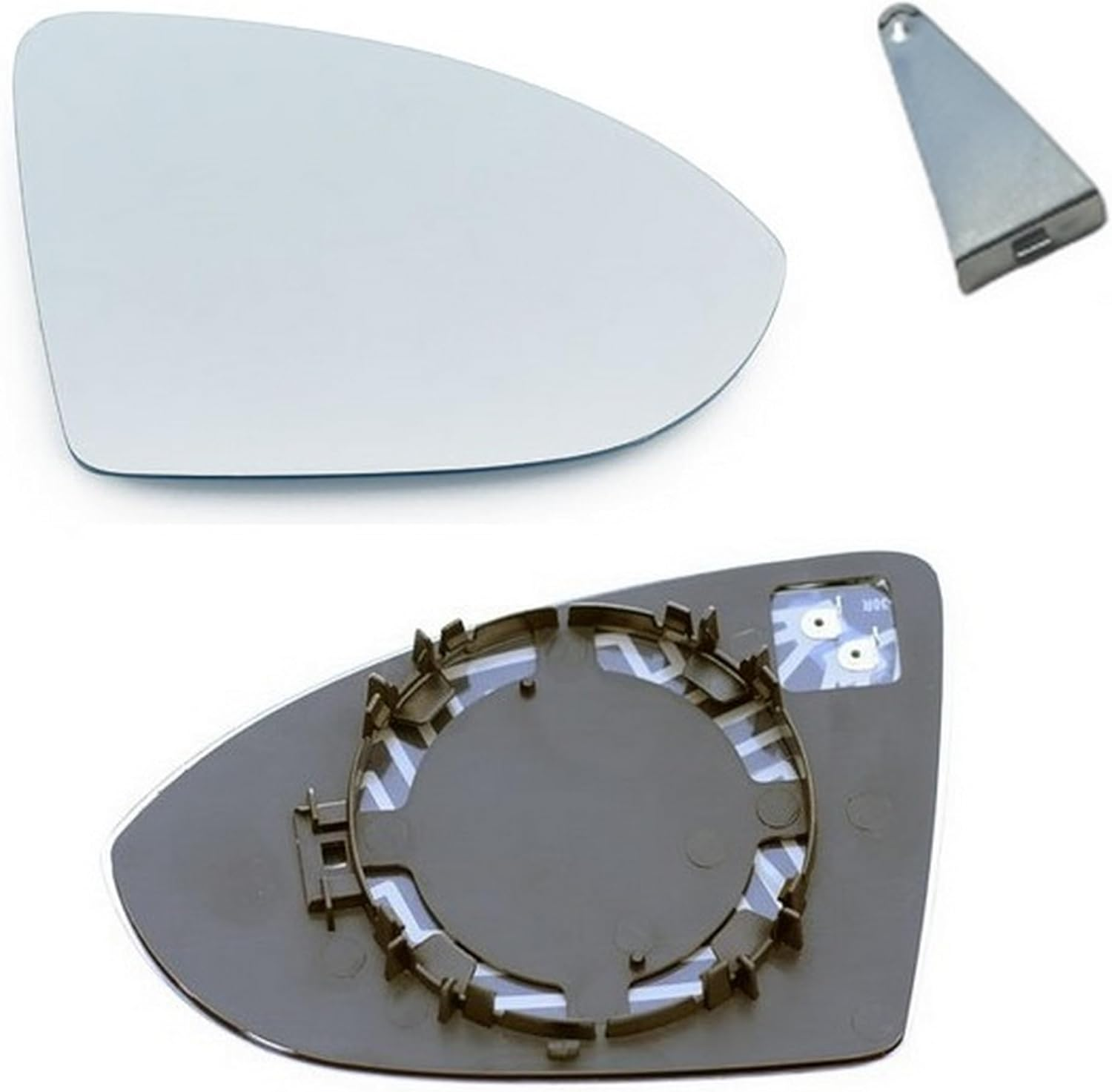 Fits for VW Golf MK7 7 RIGHT Driver Side Wing Mirror Glass Convex White Heated image number 1