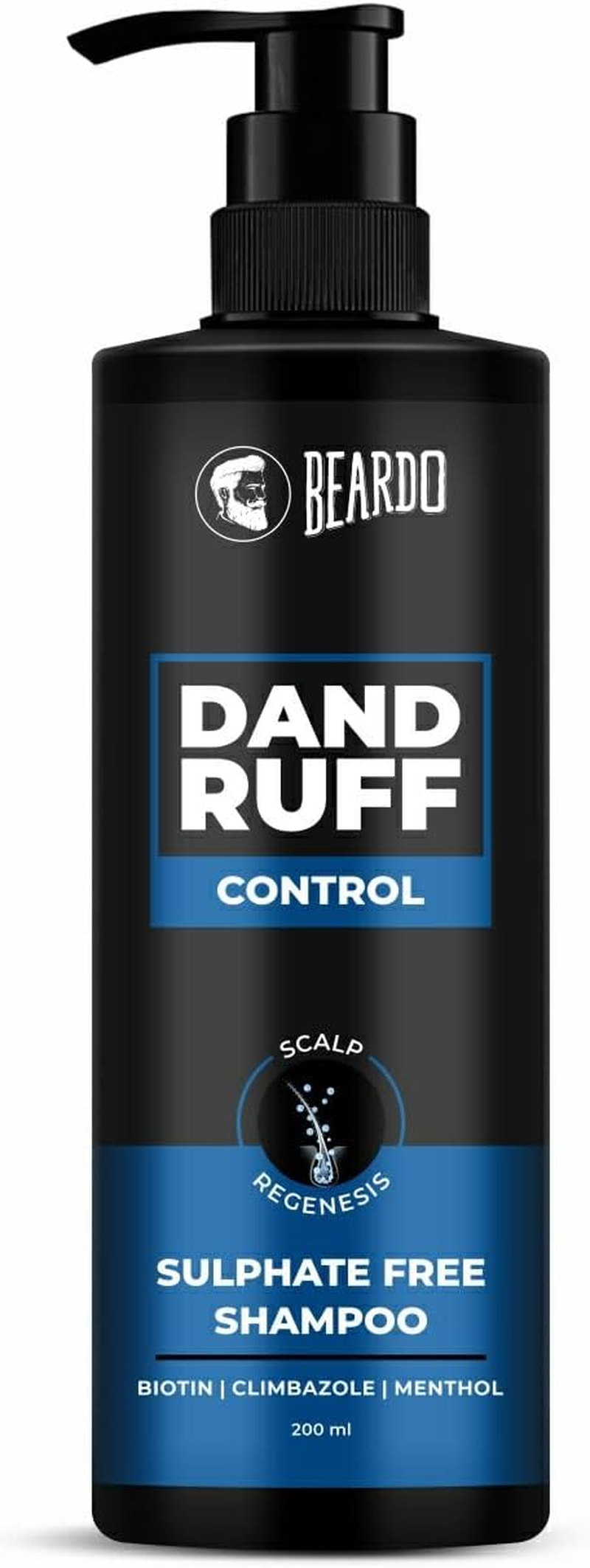 Beardo Dandruff Control Sulphate Free Shampoo 200 Ml | Biotin | Climbazole | Menthol | Reduce Dandruff and Itchy Scalp image number 3