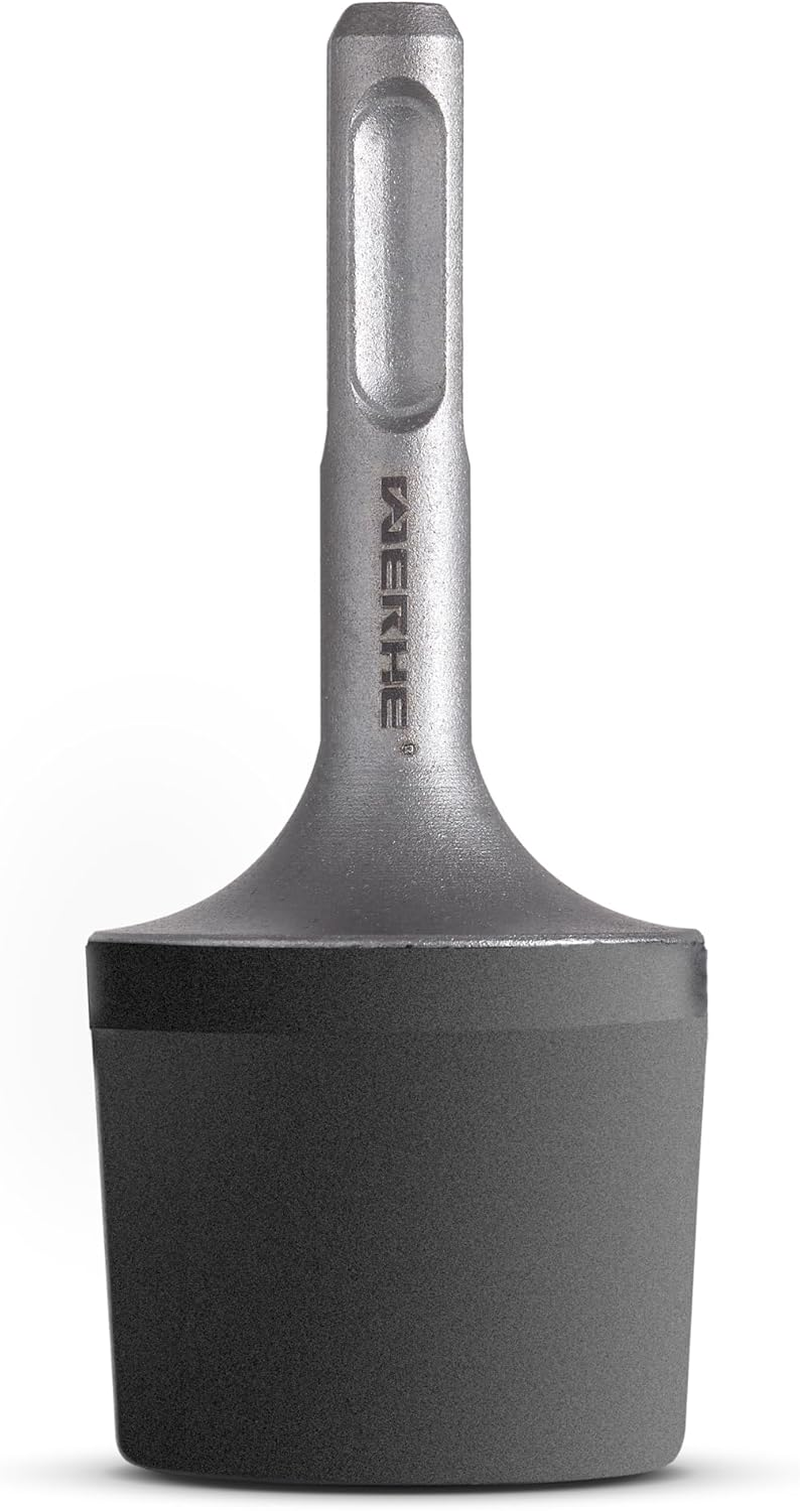 WERHE&reg; SDS plus Rubber Hammer for Hammer Drill with Diameter 36 Mm Diameter - Rubber Hammer Ideal for Working on Sheet Metal, Paving Stones, Piles