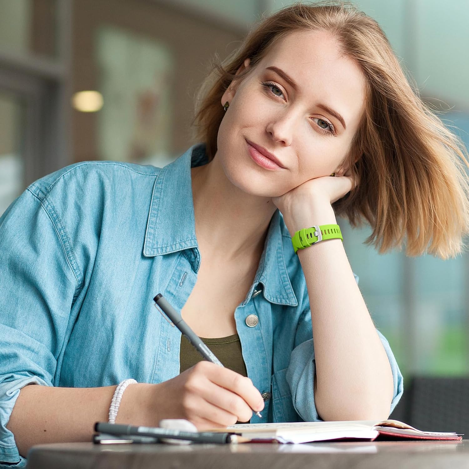 Ouwegaga Compatible with Garmin Forerunner 245/645 Watch Band, 20Mm Soft Silicone Sport Strap for Garmin Vivoactive 3/Vivomove Hr/Garmin Venu/Venu Sq/Forerunner 645/245 Music/Galaxy Watch 6/5/4 Band image number 1