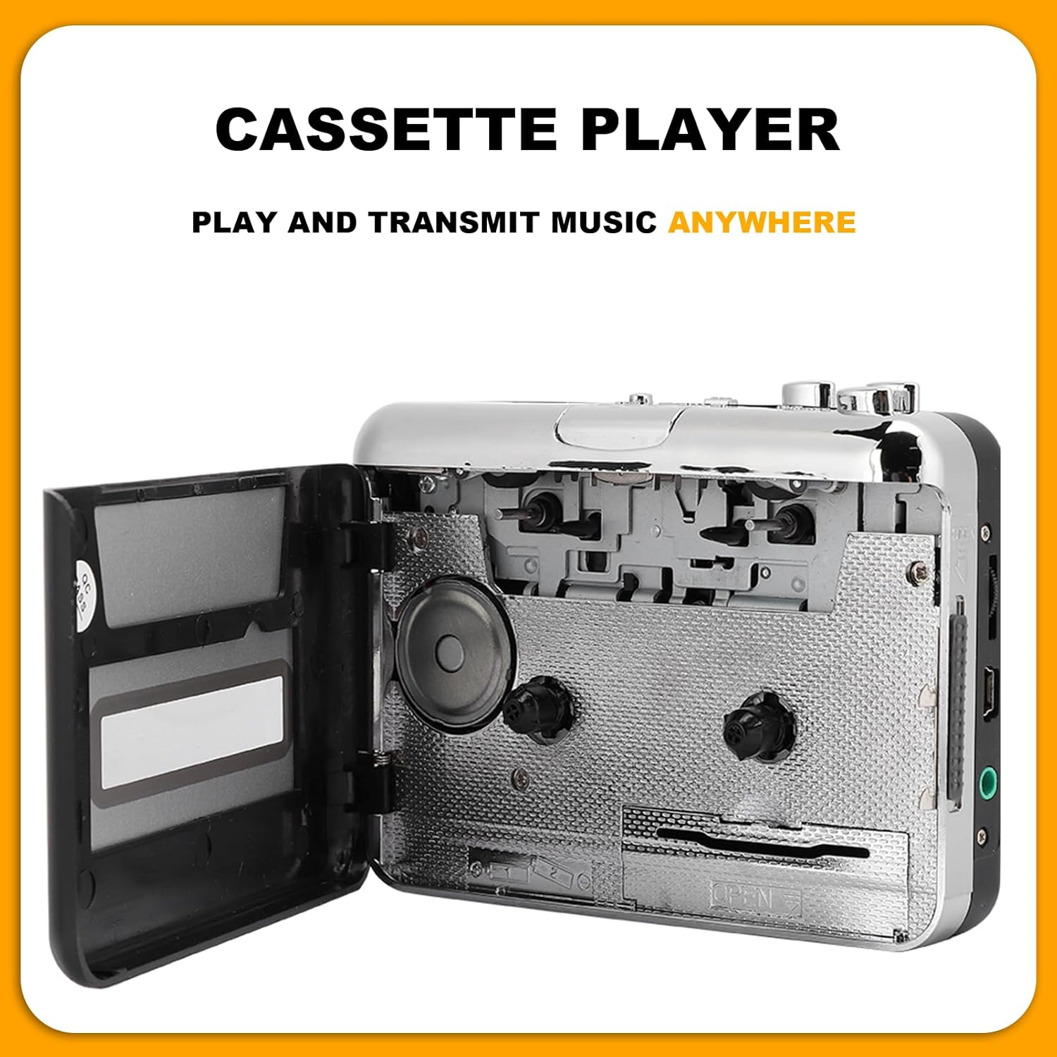 Cassette Player Recorder, Portable Stereo Tape Player with Cassette to MP3 Converter Function, USB for Computer, Laptop, USB Disk