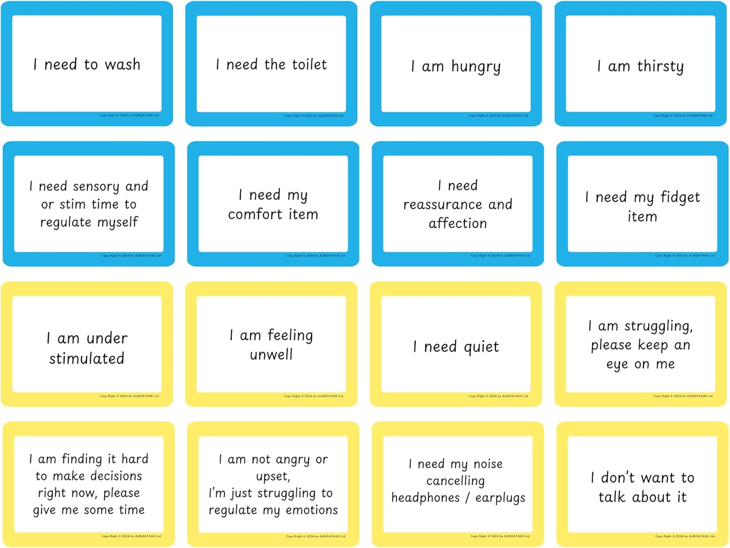 50 Autism and ADHD Communication Cards Visual Aid Nonverbal Communication Board Speech Delay Feelings Emotions Flash Cards Autism Special Needs Cue Cards Language Learning Toys for Kids and Adults image number 2