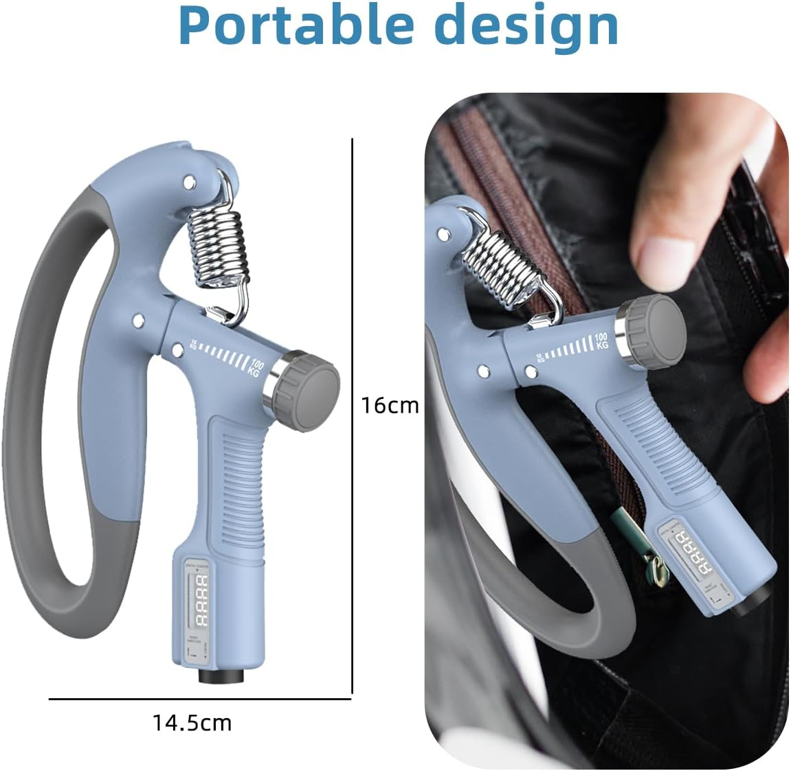 Grip Strengthener Hand-Muscle Developer Adjustable 10-100Kg Power Gripper Trainer Exerciser Non Slip image number 4