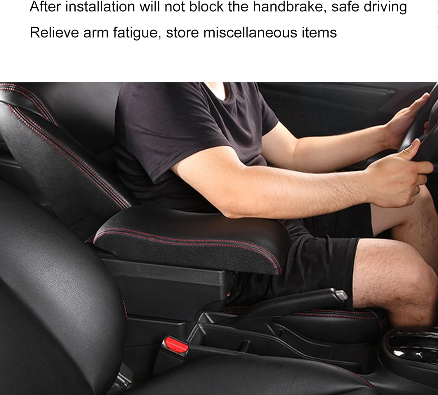 Armrest Box, Car Console Storage Box, Elbow Rest Pad Armrest Extender with Magnet Switch for Relieving Arm Fatigue, Storing Items, Replacement for Swift 2005‑2021 image number 2