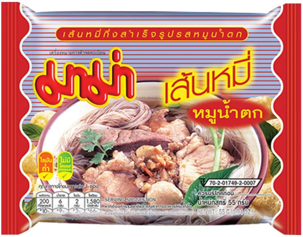Mama Instant Noodels Moo Namtok Vermicelli 55G*30 image number 1