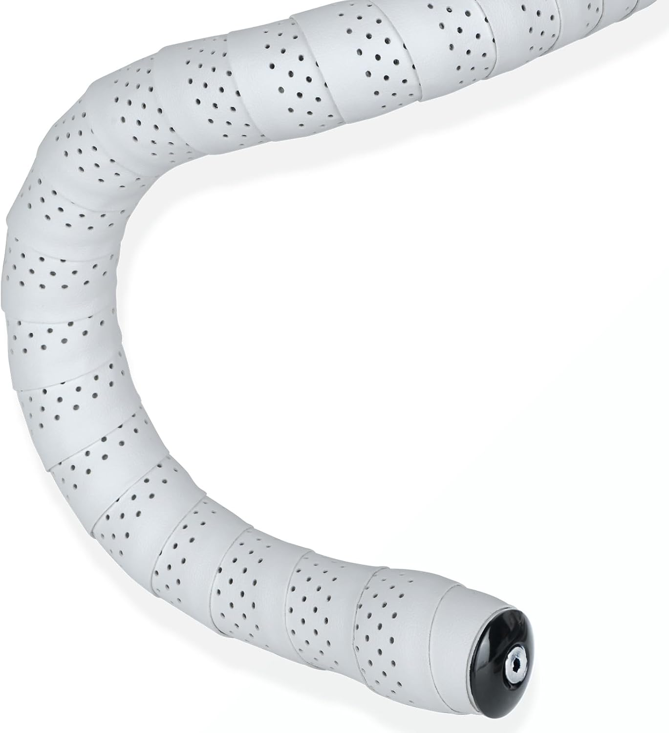 Dosarzo Handlebar Tape, Comfortable Grip Bar Tape for Road Bike, Stable Adhesion Bike Handlebar Tape with White Color - 2 Rolls(Expansion End Plugs)