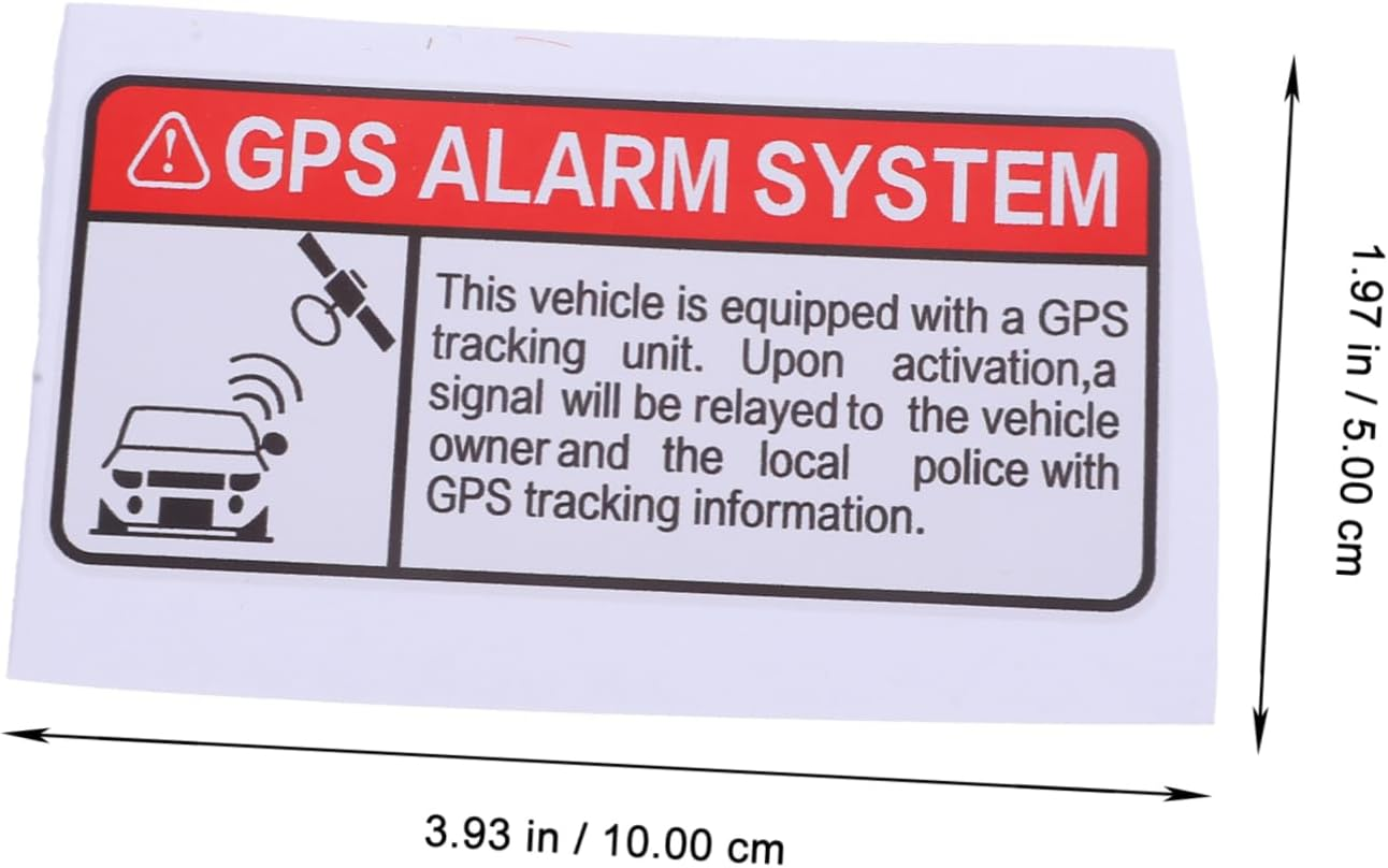 Iplusmile 4Pcs Adhesive Car Security Theft Warning Sticker Decals for Vehicle GPS Alarm System Security Sticker for Car Warning Decals for Exterior