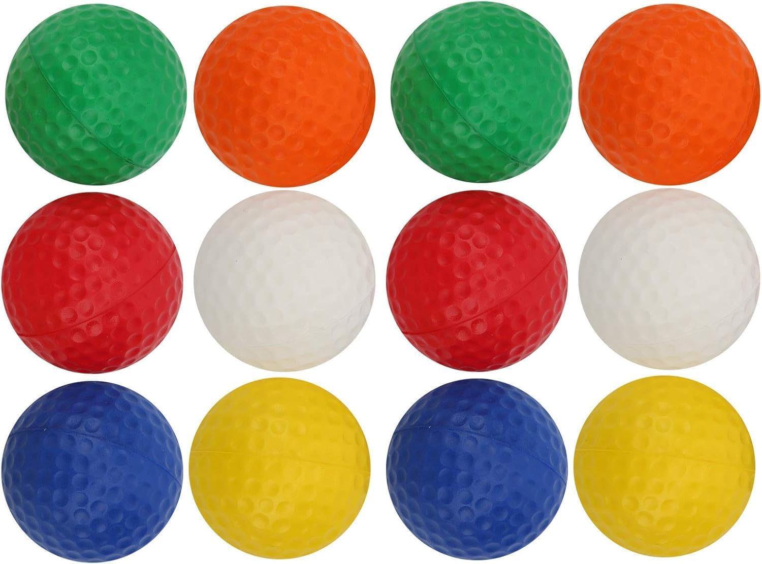 Practice Foam Golf Balls, 12Pcs Foam Sponge Soft Elastic Golf Balls,Sports Foam Practice Golf Balls,Foam Golf Practice Balls,Foam Sponge Soft Elastic Golf Balls,Foam PU Golf Practice Balls,Colorful image number 4