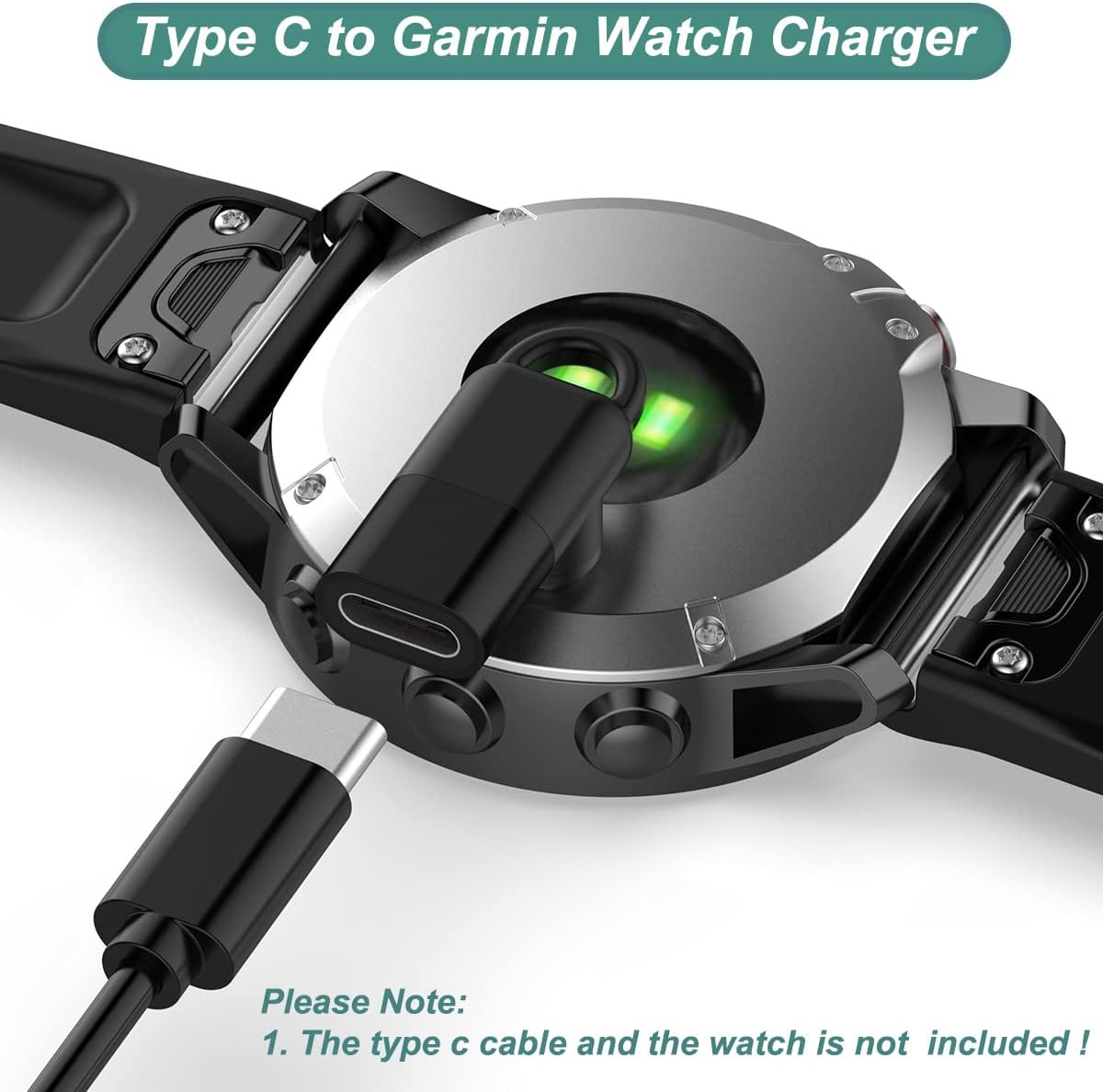 USB C Charger Adapter for Garmin Watch Fenix 8 7X 7S 7 Pro, Forerunner 965 955 945 935 745 265 255 245 165 55 45, Approach S10 S12 S40 S42 S60 S62 S70, Vivoacitve 3 4 5, Instinct, Venu 2 2S 3 (1) image number 5