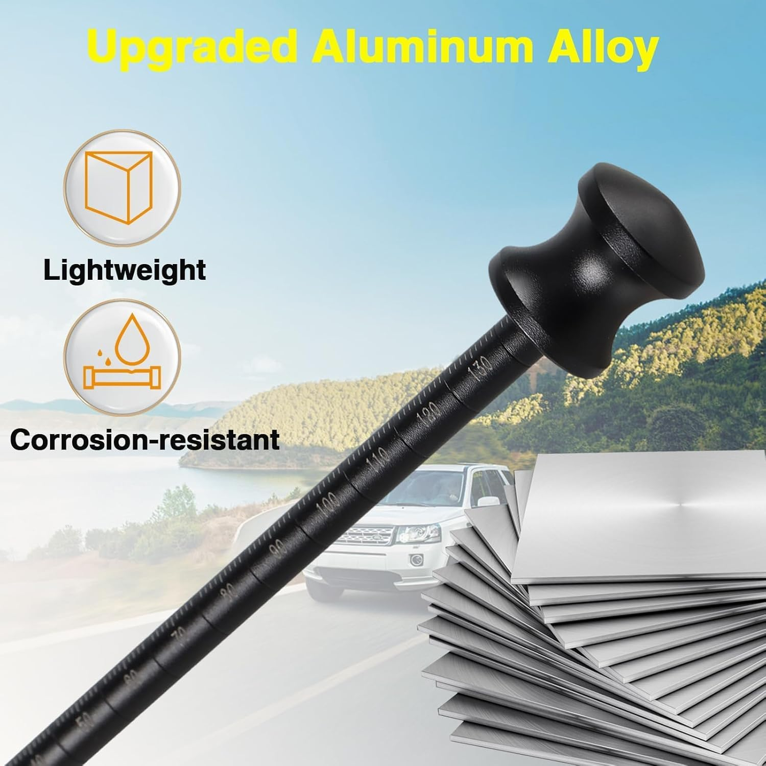 Transmission Dipstick Compatible with Chrysler/Dodge Dart Fiat 500X/ Jeep Cherokee Compass Patriot Renegade 6F24 Automatic Transmissions Replace# 10323A 10323B(Black) image number 1