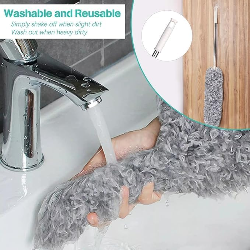 Cleaning Dust Remover, Washable, Used for Cleaning Kitsultrafine Fiber Dust Remover, Suitable for High Ceiling Fans, Spider Web Louvers, Car Furniture Dust Remover. image number 2