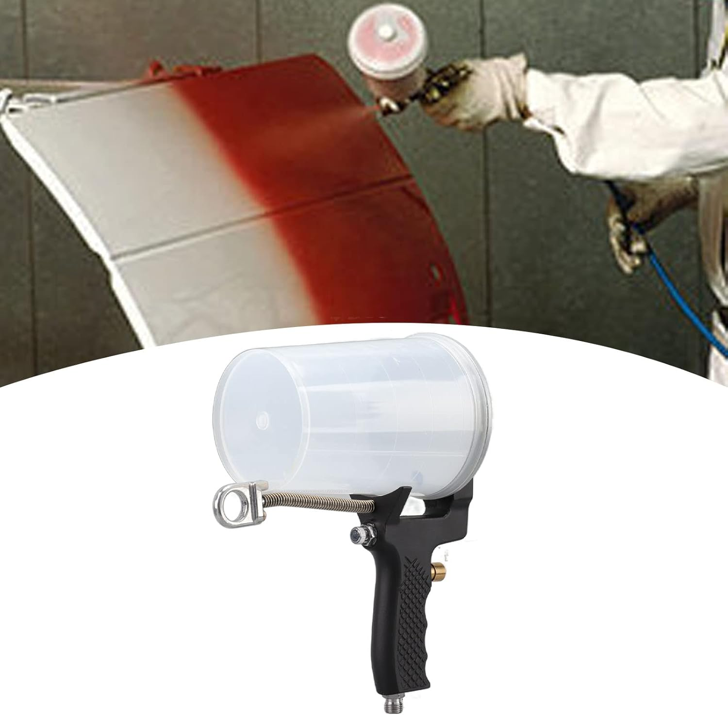 Gel Coat Spray Gun with Nozzle, Alloy Steel Construction, Large Capacity Cups