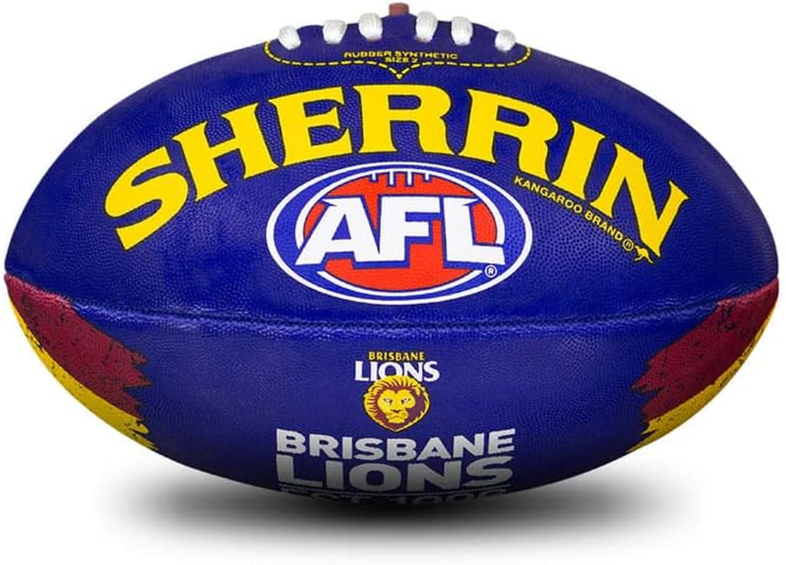 Sherrin AFL Brisbane Lions Song Football, Size 2 image number 1