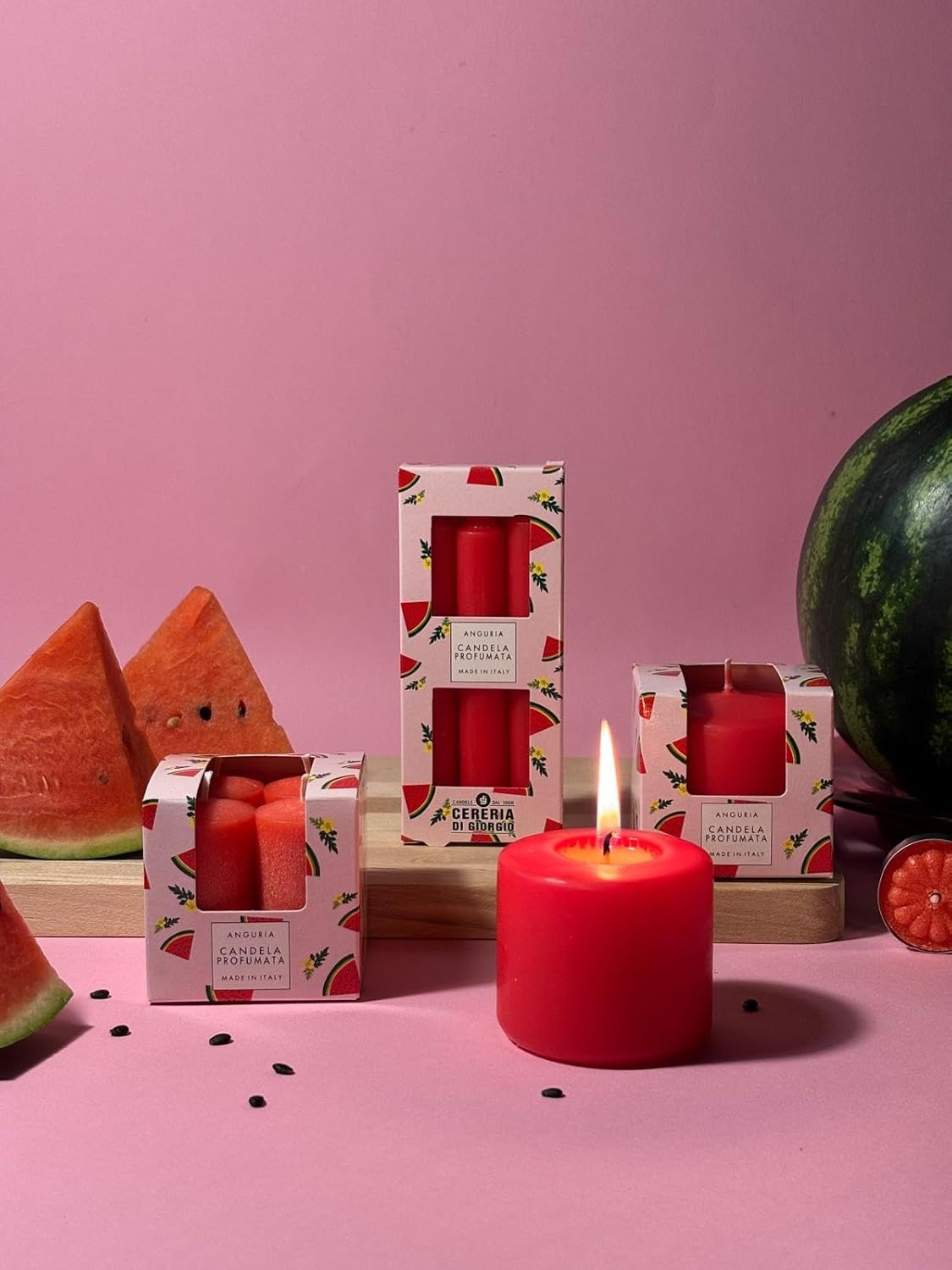 Scented Candle Pocket Season Diameter 6 Cm Height 5.5 Cm Spring/Summer Watermelon Cereria Di Giorgio image number 3