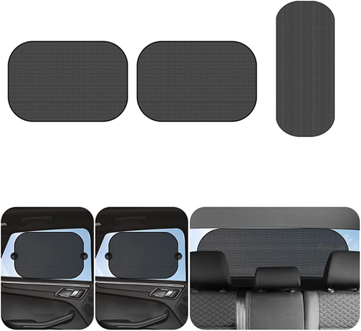 Sun Shade for Car Window - Side Automotive Window Sunshades,5 Pack Suction Cup UV Protection Light Block Privacy Screen for Camping Truck Van Travel Backseat Driver Sleeping Accessories image number 5