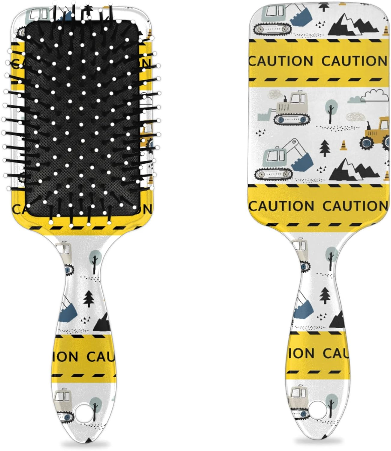 Kids Hair Brush for Boys Girls Toddler - Detangler Hairbrush for Wet Dry Thin Long Curly Hair Pain-Free Comb Glide through Tangles with Ease and Massage Scalp (Transportation Trucks) image number 5