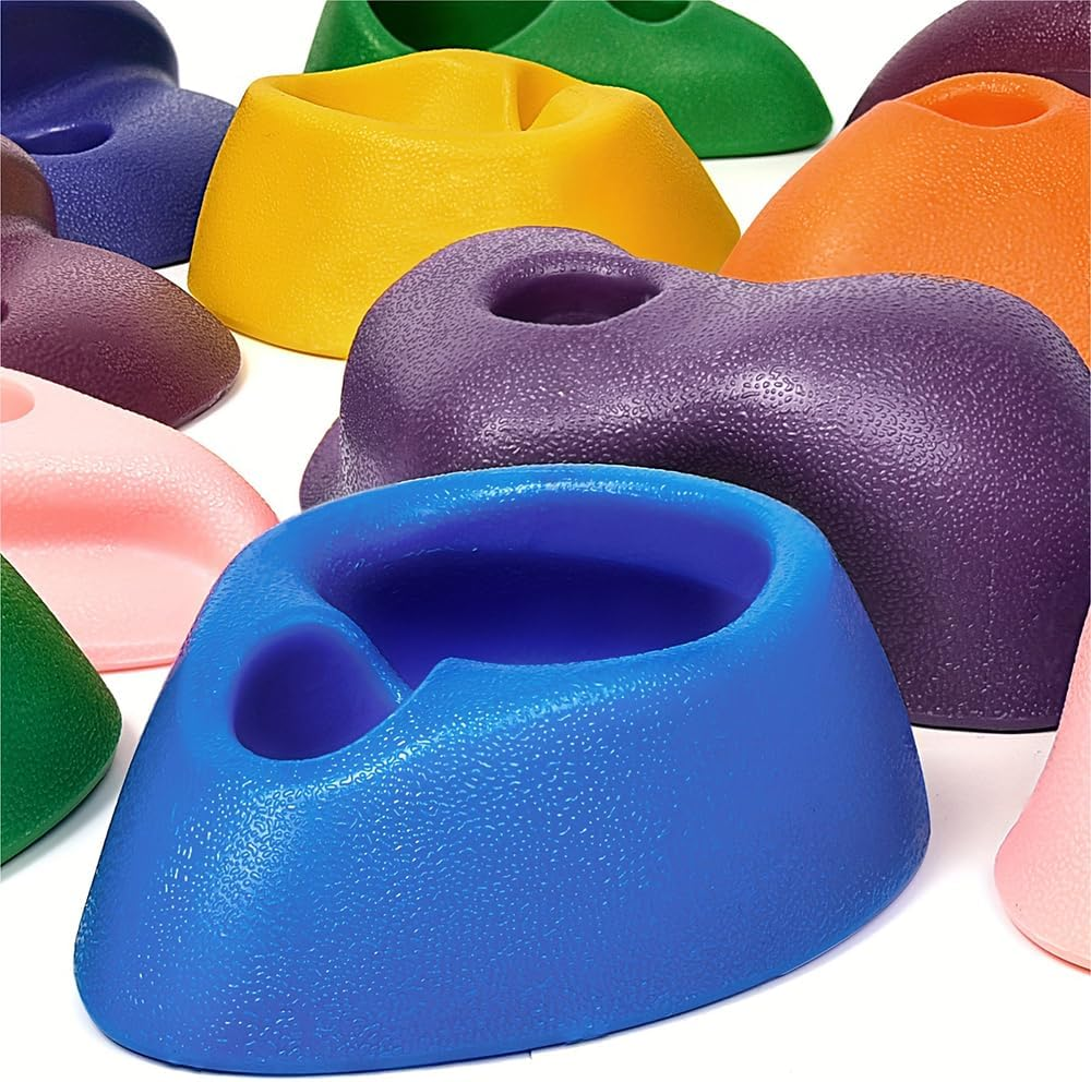 Timevrinql 20PCS Rock Climbing Holds Multi Size for Kids,Colorful Irregular Shape Climbing Wall Indoor Outdoor Playground Rides and Hardware Kit image number 4
