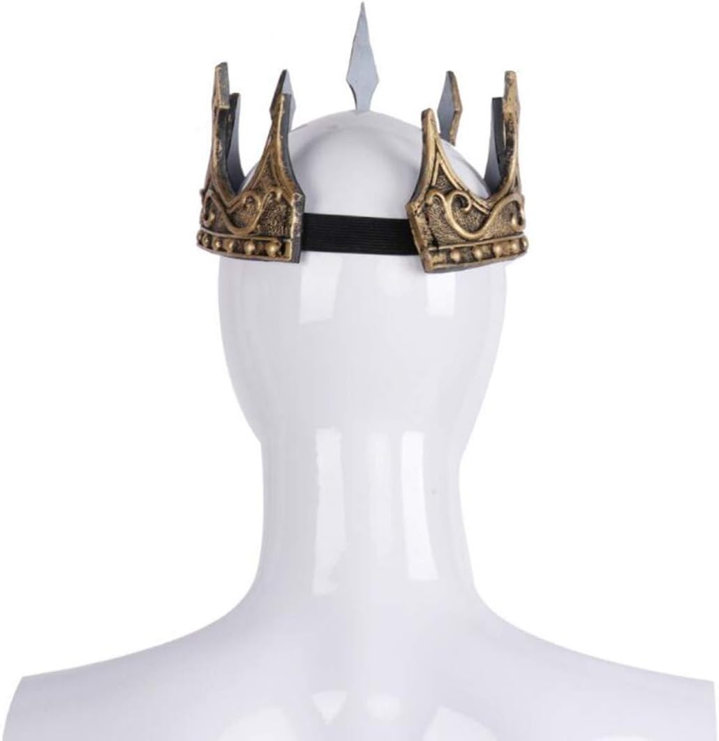 King Crown Props，Medieval Royal Crown Costume Accessories, Birthday Party Holiday Decoration Props Ancient Silver，Ancient Gold image number 5