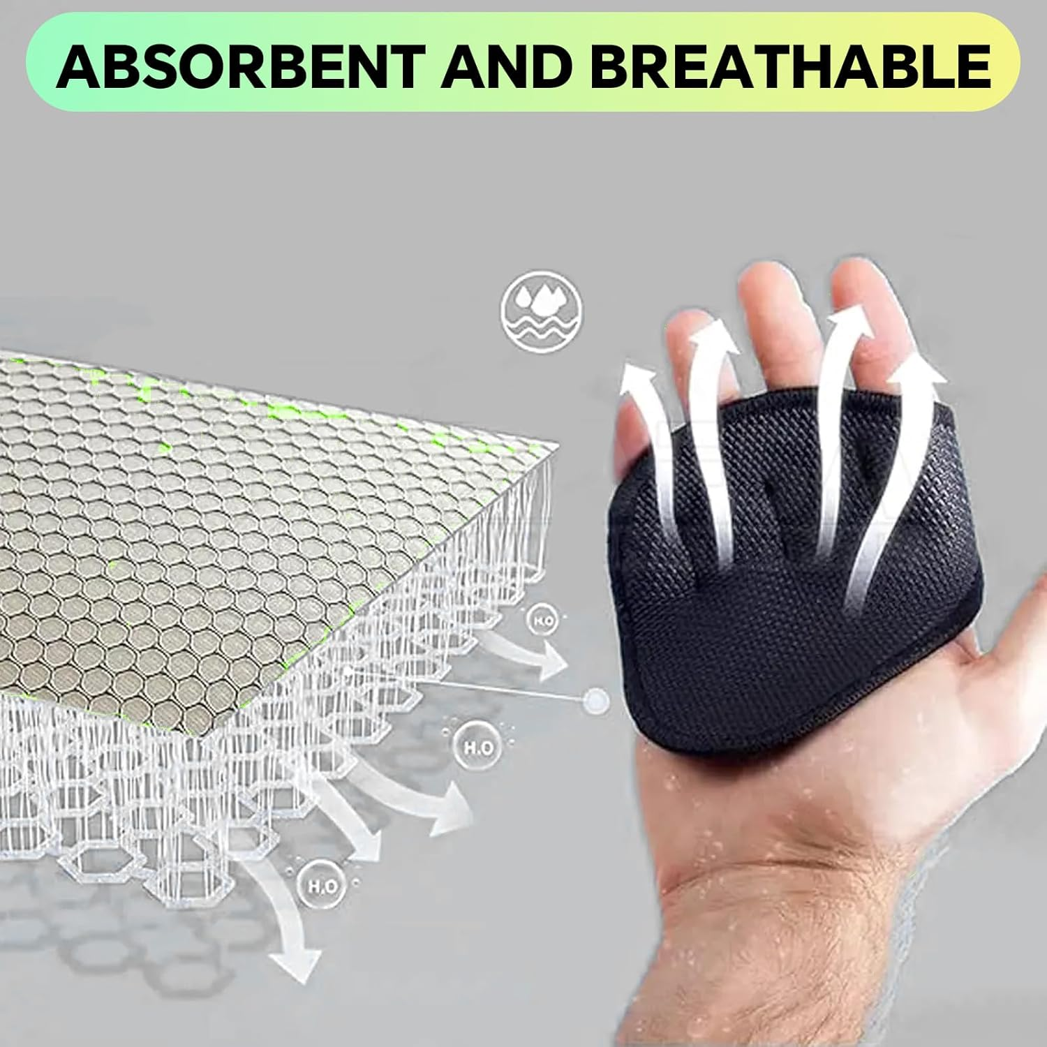 2 Pcs Gym Grips, Silicone Weight Lifting Grips Pads &ndash; Palm Protector Gloves for Men & Women,Ergonomic Anti-Slip Thin Grip Pads for Deadlifts, Pull-Ups, Gym Training image number 2