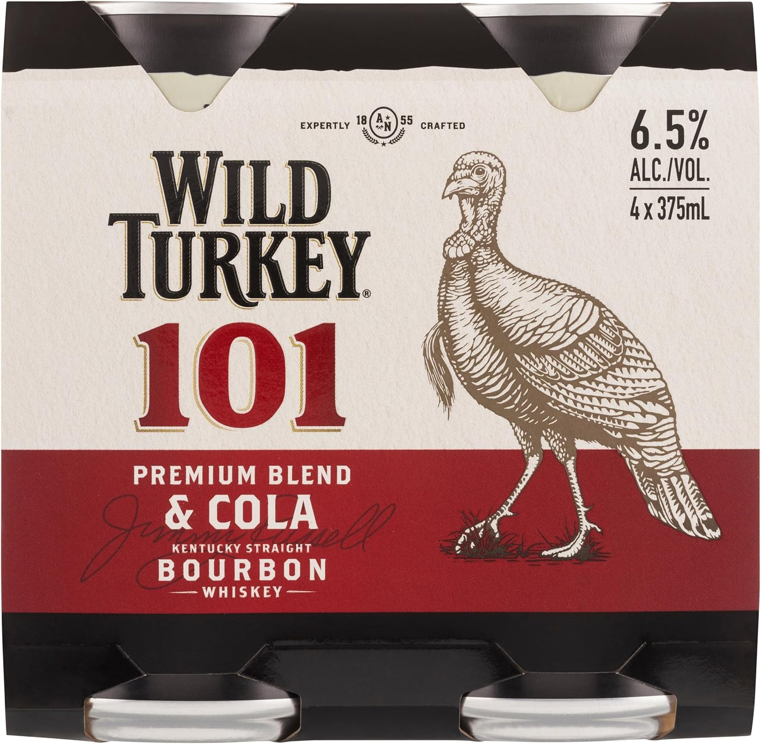 Wild Turkey Premium Bourbon & Cola Cans (6.5%) 4 Pack 375Ml image number 1