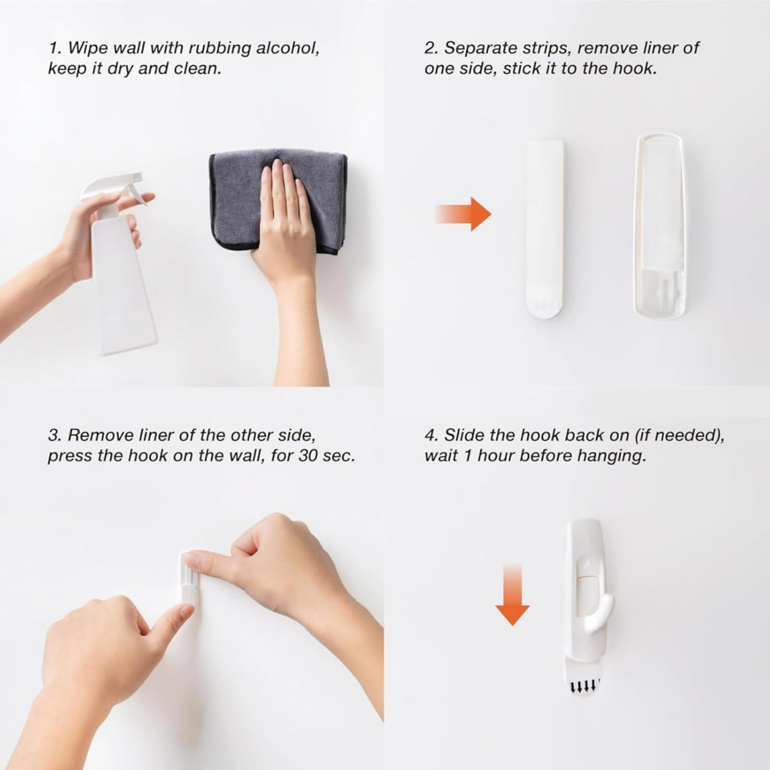 Suntvenxau Picture Hanging Strips Heavy Duty 16 Pairs (32 Strips), Damage Free Removable Wall Tape, Double-Sided Hook Loop Adhesive Mounting Tapes for Decorations, 16X70Mm image number 4