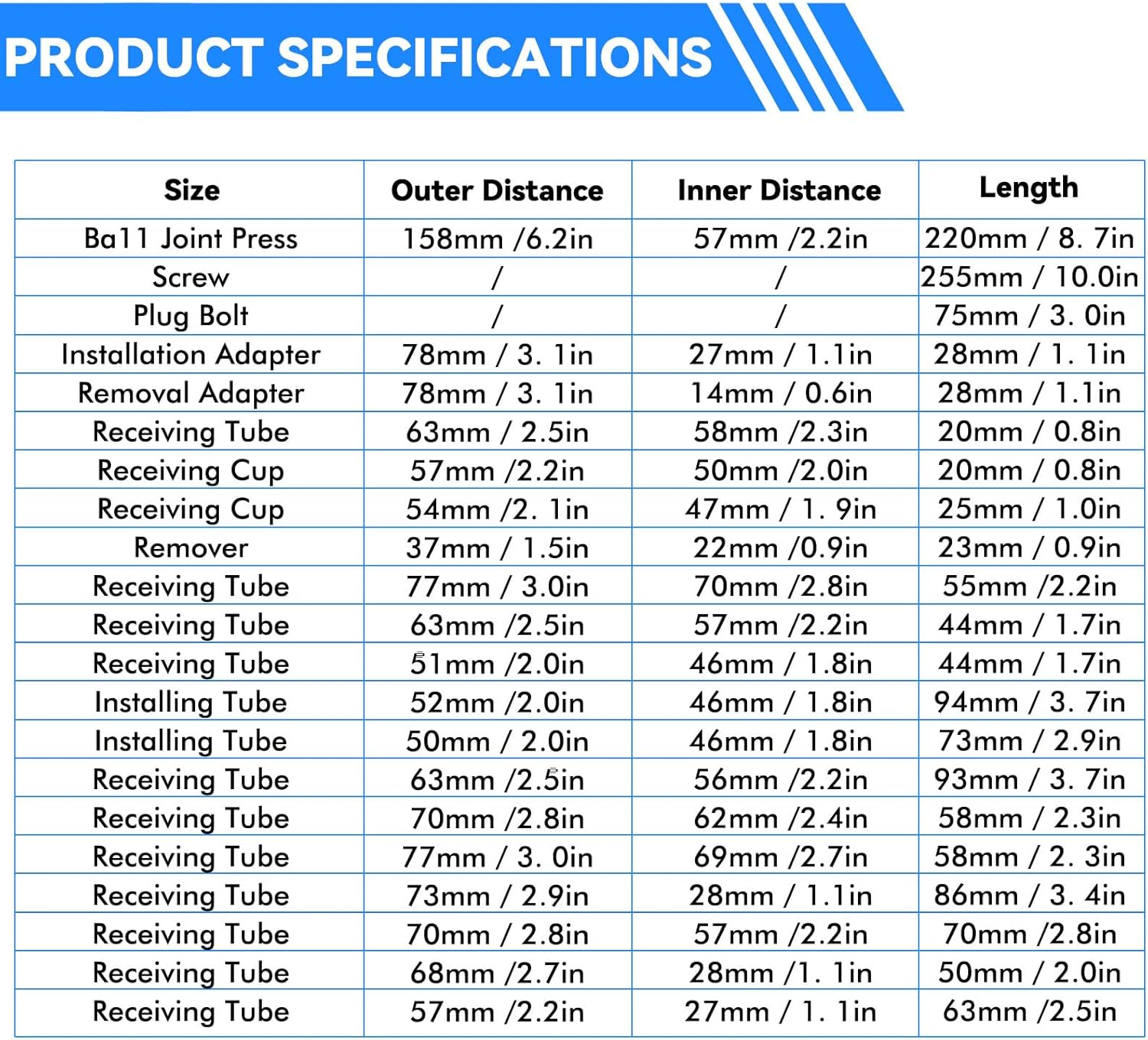 21PCS Master Ball Joint Press Kit, Ball Joints Upper and Lower Kit Ball Joint Removal Tool, U Joint & Brake Anchor Pin Press Kit, C Frame Bushing Press Set for Most 2WD and 4WD Cars and Light Trucks