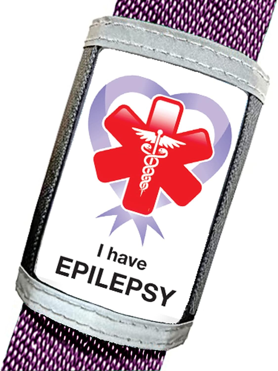 Epilepsy Alert Medical ID Seatbelt Tag- List Seizure Type, Triggers, Best Response, Meds, Contacts, Allergies, Diet and More