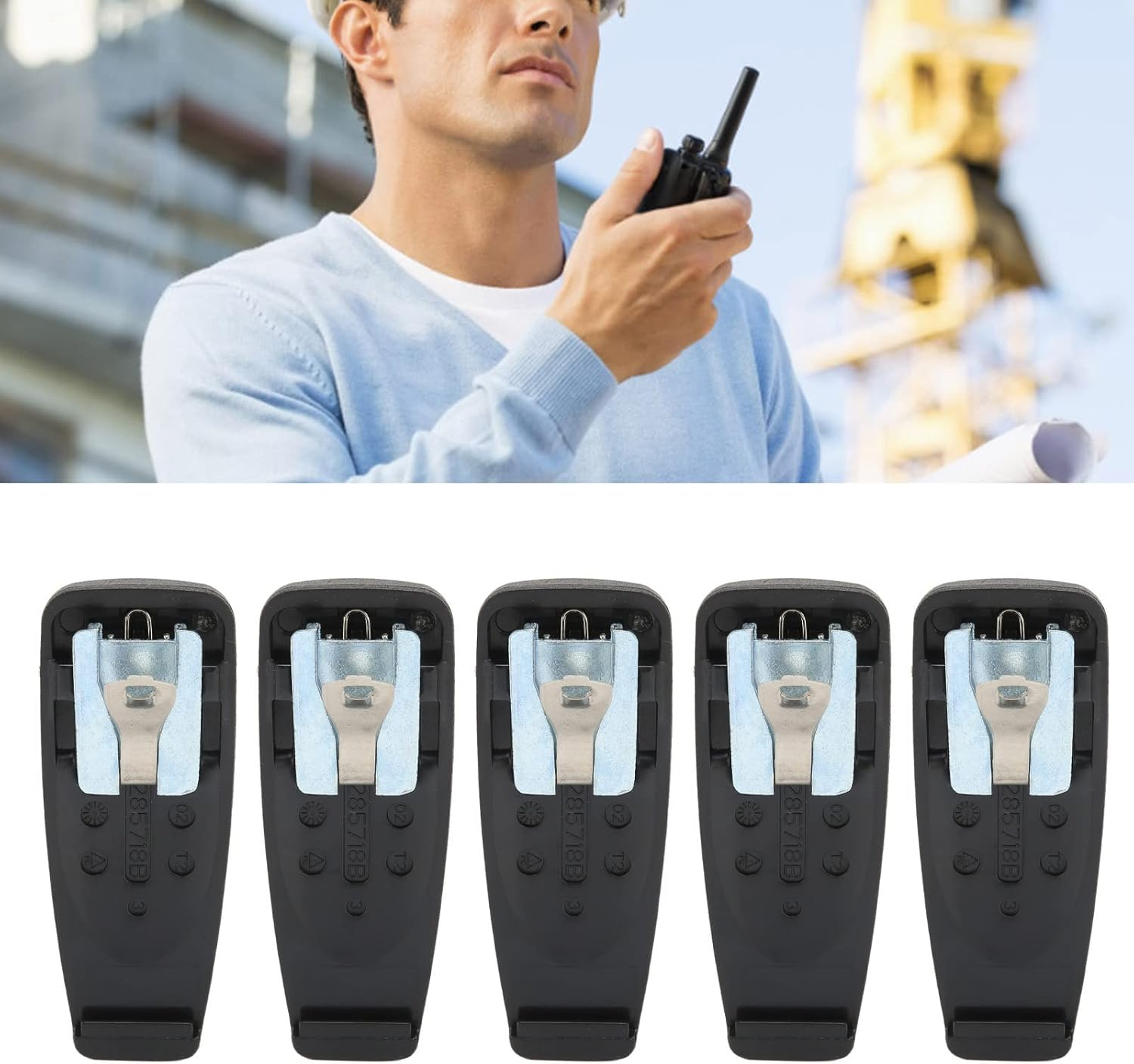 5Pcs Portable Radio Belt Clip for Motorola GP2000 GP88S GP328 GP338 image number 4