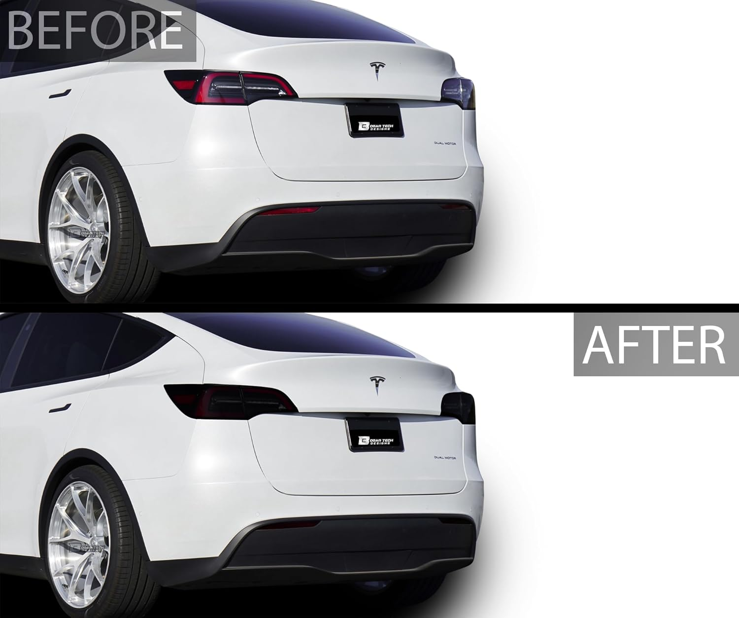 BOGAR TECH DESIGNS Precut for Tesla Model Y 2020-2024 Headlight Taillight Tail Head Light Tint Kit, Dark Smoke image number 1