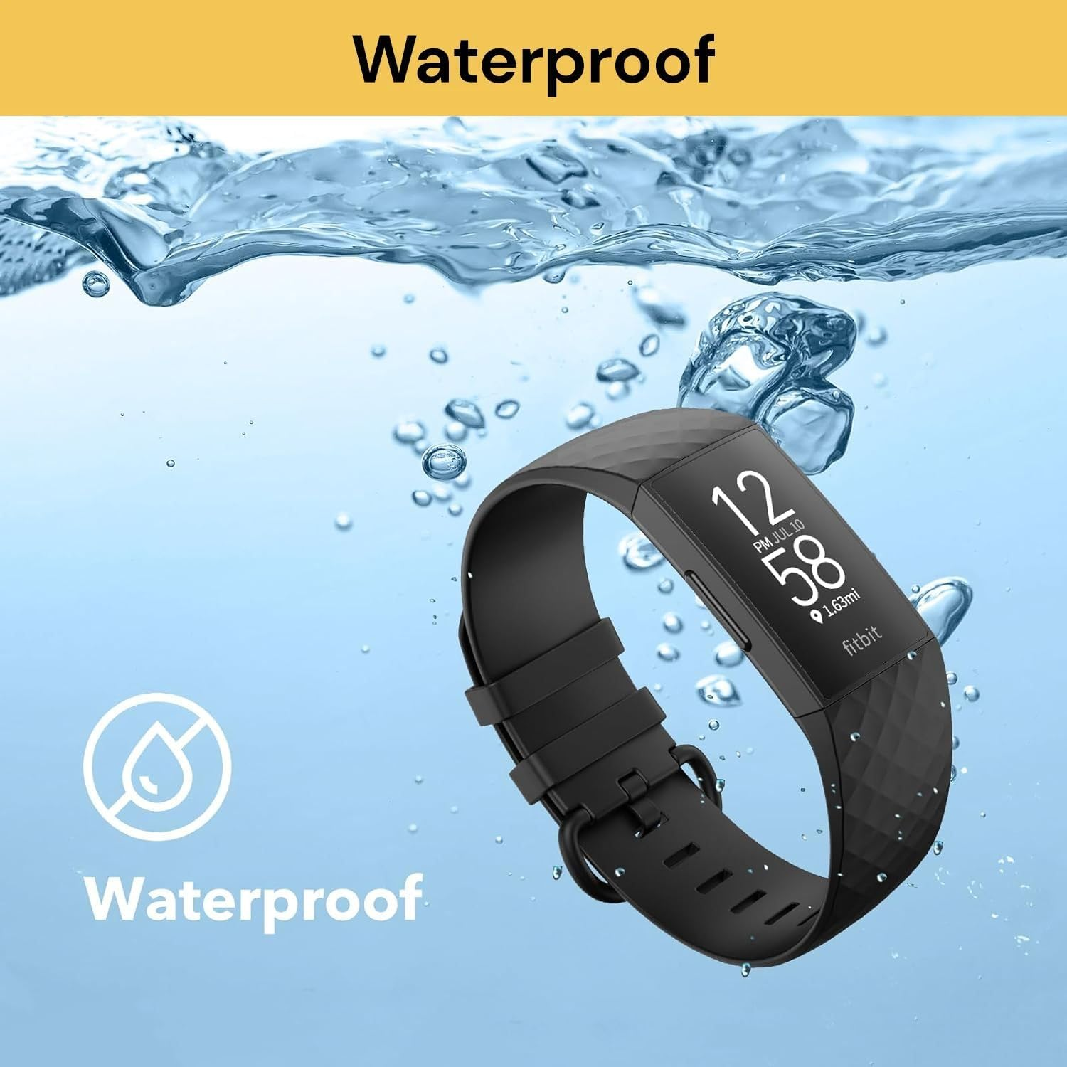 Ezonedeal Sport Bands for Fitbit Charge 4 Band & Fitbit Charge 3 Bands, Soft Silicone Adjustable Replacement Wristbands Women/Men for Fitbit Charge 4 / Fitbit Charge 3 / Charge 3 SE image number 2