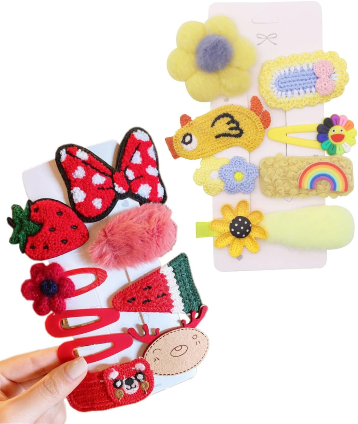 MYGLOAR 16 Pieces Baby Hair Clips Set for Girls, Baby Hair Clips, Cute Bows, Elastic Headbands, Hair Accessories, Ponytails, Hair Clips Set for Teens and Toddlers image number 4