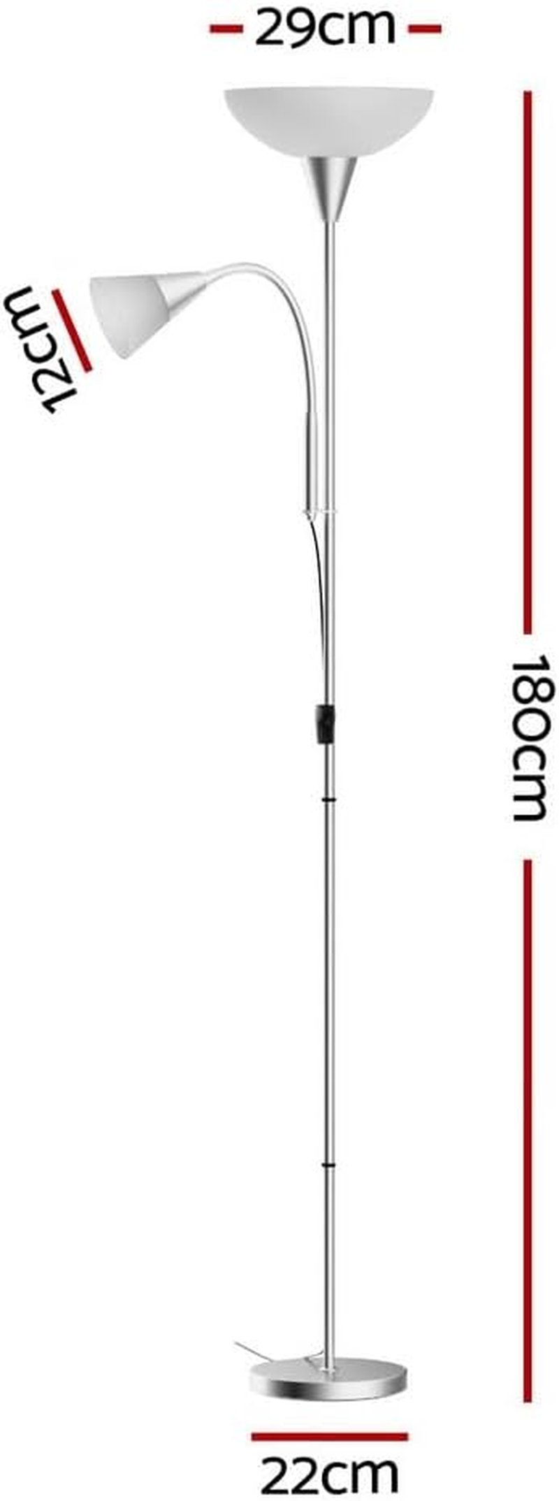 Artiss Floor Lamp Mother and Child Modern Home Living Room Office Reading Silver image number 1