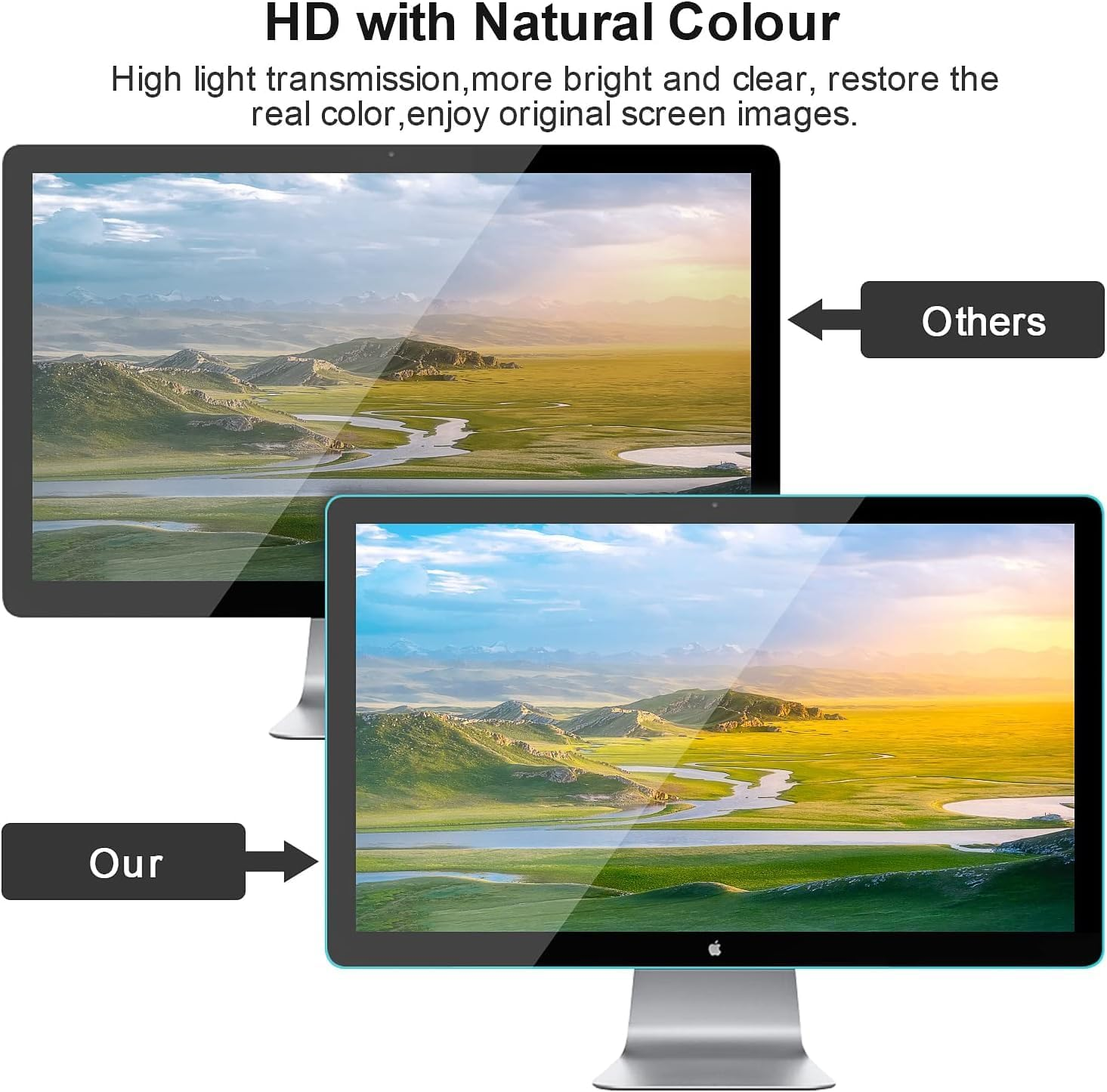 Blue Light Blocking Screen Protector Panel for 27 Inch Diagonal LED PC Monitor Anti-Uv Eye Protection Filter Film - Widescreen Monitor Frame Hanging Type