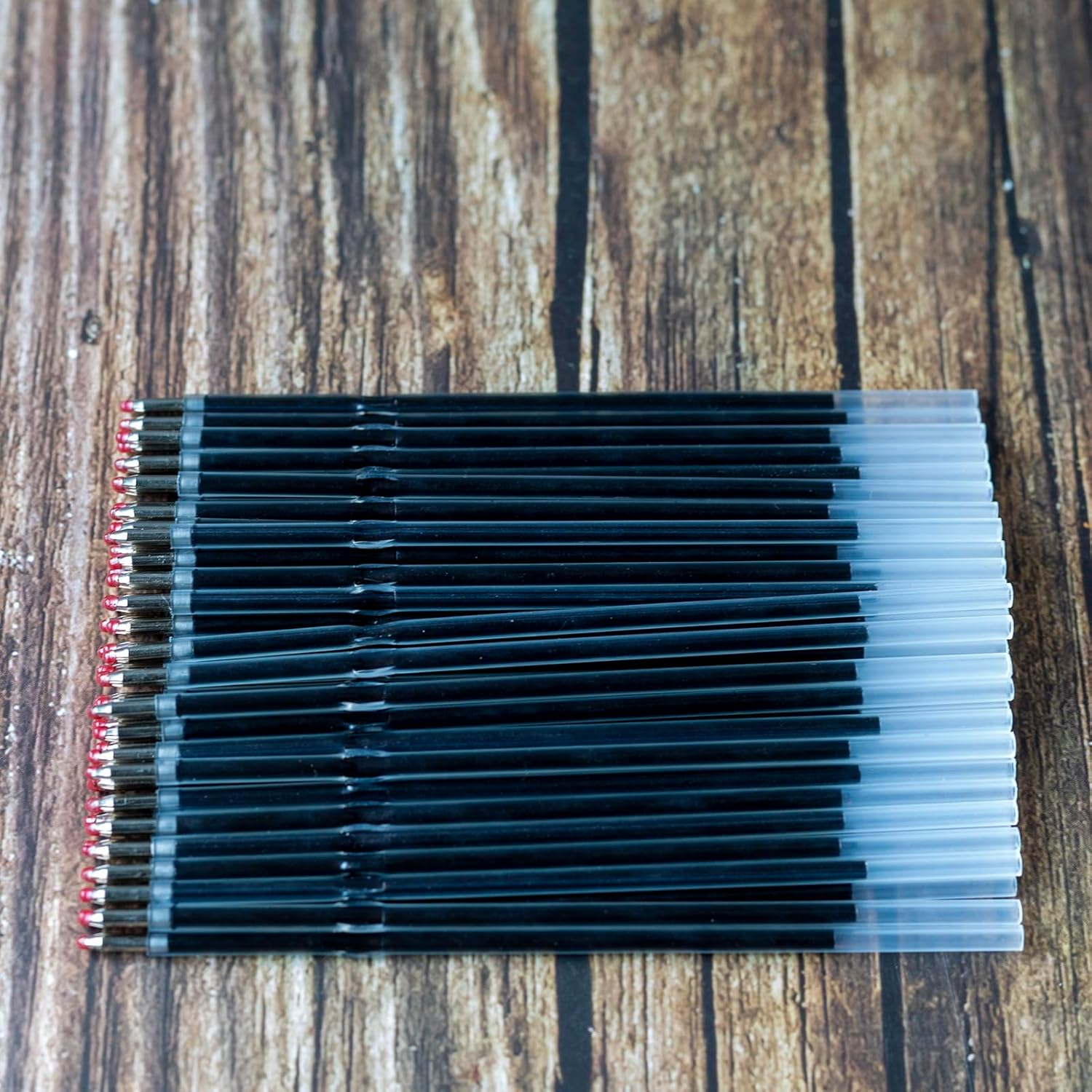 Idcrea Ballpoint Pen Refills, Retractable, Length107 Mm, Black Ink, 1.0 Mm Medium Point, 100 Pack image number 1