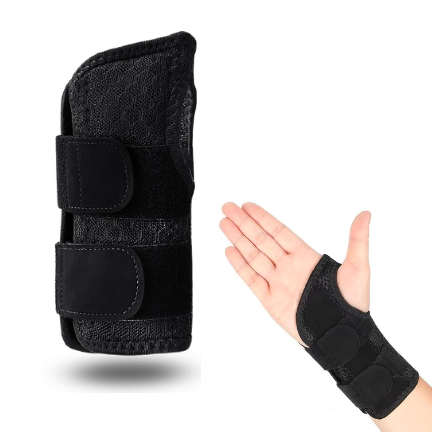 Carpal Tunnel Wrist Brace for Day & Night Support, Adjustable Splint for Women and Men, Left-Hand Wrist and Thumb Brace, Fo Tenosynovitis, Tendonitis, and Recovery