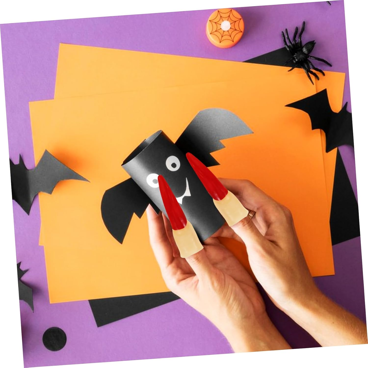 GANAZONO 10Pcs Realistic Halloween Press Nails Multi-Function Witch Finger Cosplay Props Indoor Decor image number 2