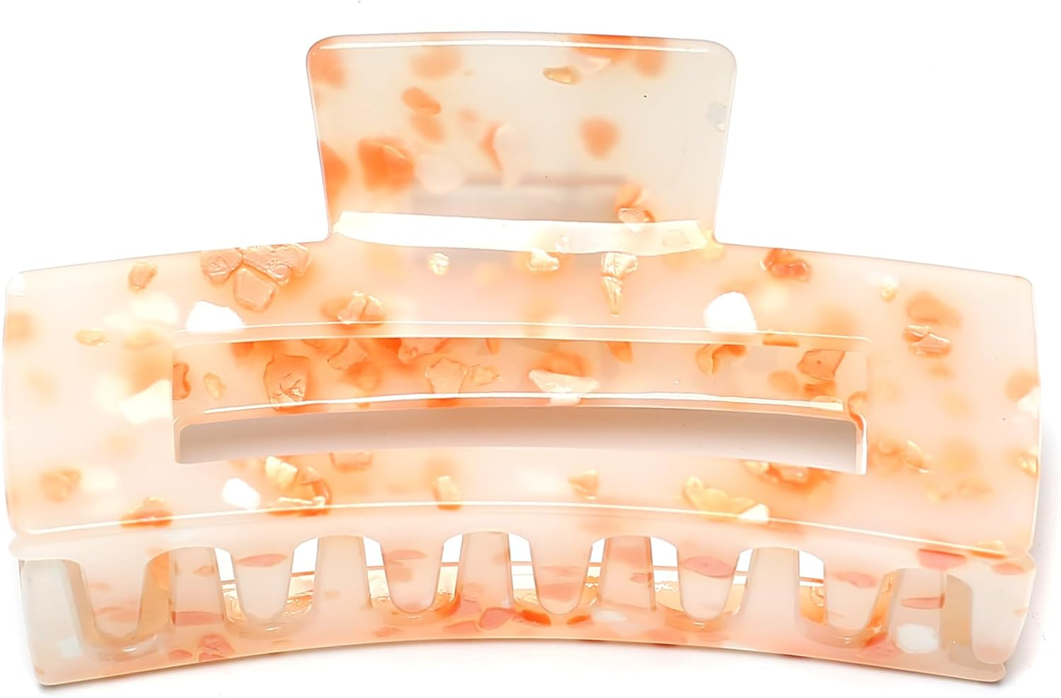 Qingoo Large Rectangular Claw Hair Clip Beautiful Women'S Hair Accessories Elegant Hair Accessory 1 Piece (10 Cm X 5.5 Cm, Orange) image number 6