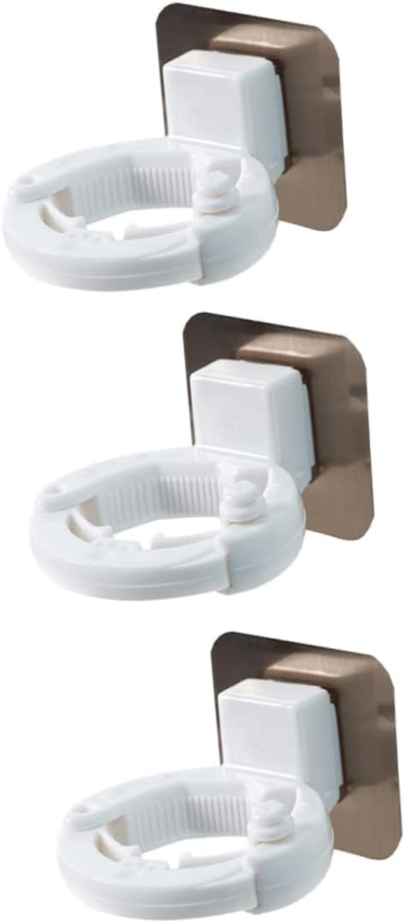 SHOWERORO 3Pcs Wall Mounted Shower Gel Bottle Holder Adjustable Size Storage Racks Anti-Smashing Adhesive Hanging Shampoo Brackets Punch-Free image number 3