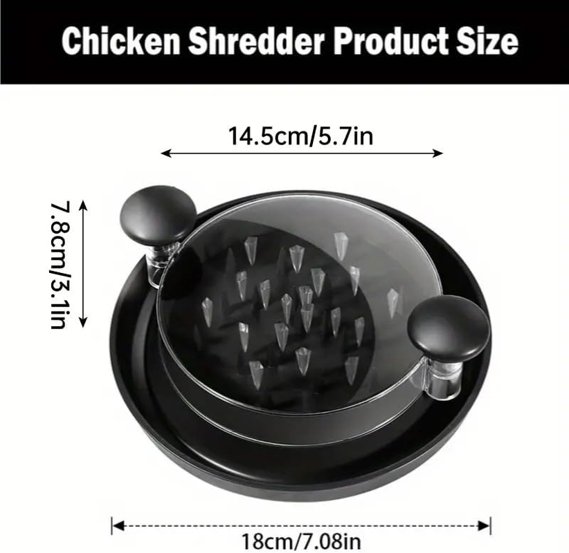 AIMALL Transparent Cover Chicken Breast Splitter, Meat Shredder for Chicken Breast and Beef Stuffing, Minced Meat Tearing Tool, 7.08X5.7X3.1Inch, Red or Black - Red image number 4
