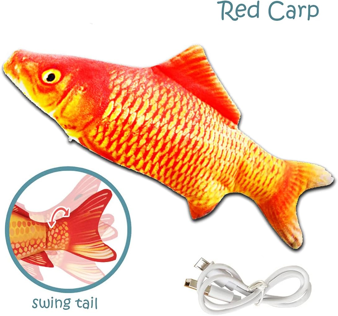 Floppy Fish Cat Toy, 2 Pack 11&rdquo; Realistic Electric Cat Fish Toy Catnip Toys, Funny Floppy Pets Pillow Chew Bite Kick Supplies for Indoor Cat Kitten Kitty/25/2047