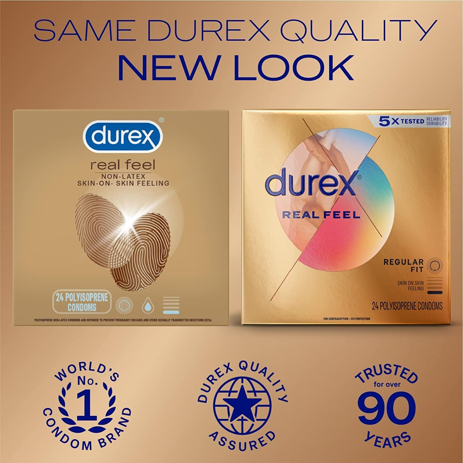 Durex Avanti Bare Real Feel Condoms, Non Latex Lubricated Condoms for Men with Natural Skin on Skin Feeling, FSA & HSA Eligible, 3 Count (Pack of 5) image number 5