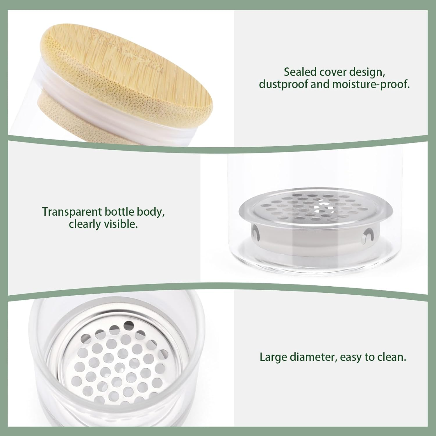 Diakey 4 Pack Acrylic Nail Brush Cleaner Dappen Dish with Lid, Mesh Layered Nail Art Brush Monomer Liquid Wash Cup Glass Removal Jar for Sequins Glitter Powder, 2.2In High - 2.2In High image number 2