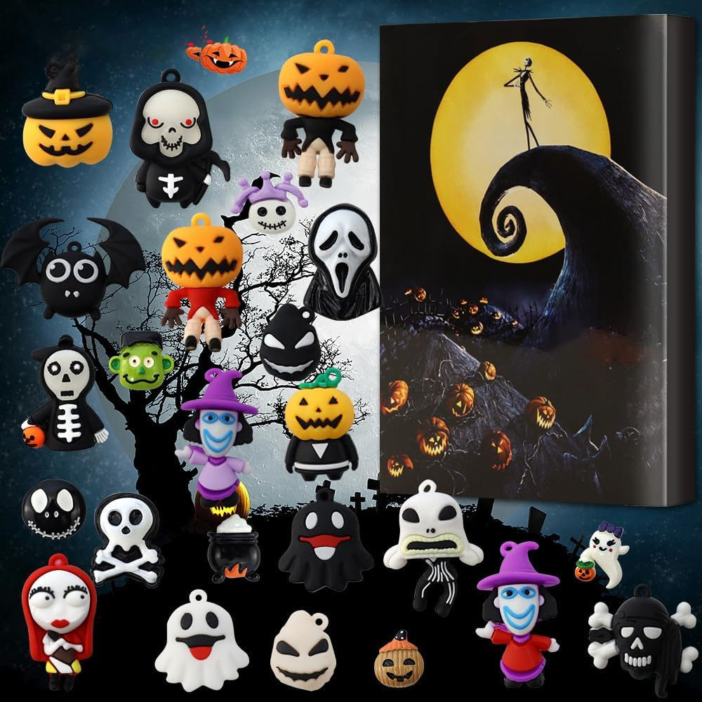 Christmas Advent Calendar 2024, 24 Day Countdown Calendar before Christmas, Contains 24 Collectible Surprises Horror Figures Dolls, Great Xmas Stocking Stuffers Gifts for Kids Christmas Party Favor image number 4