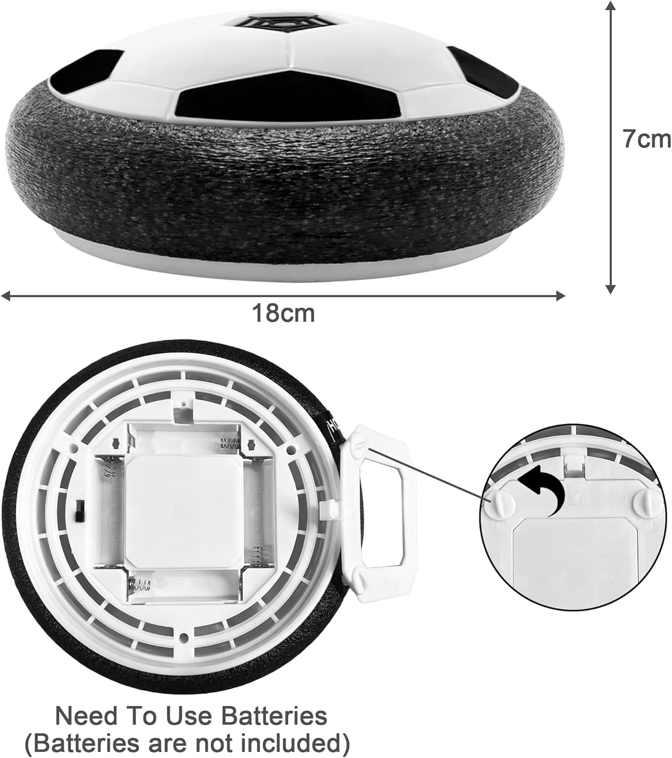 Hover Soccer Ball, Kids Toys for Boys Girls Age 3 4 5 6, Sport Indoor Outdoor Floating Soccer Boys Toys with Led Lights ＆ Foam Cushion, Football Game Birthday for 8-12 Year Old Boy Gift image number 5