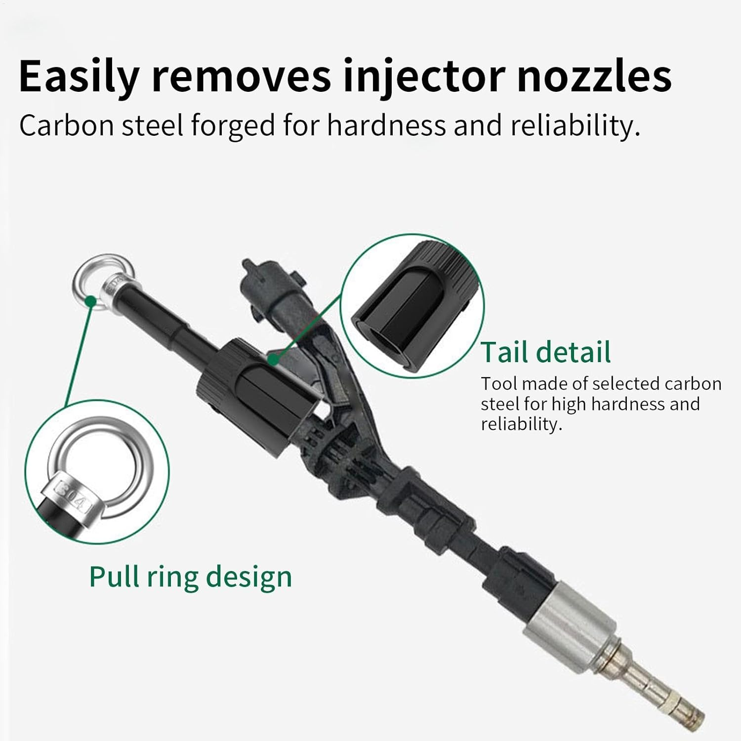 Iouyjiu Oil Injector Removal Tool, Install and Remove Extractor Tool, Engines Replacement Parts, Stable Auto Truck Extractor with Large Opening, Heavy-Duty Mechanic Equipment, 1 Piece