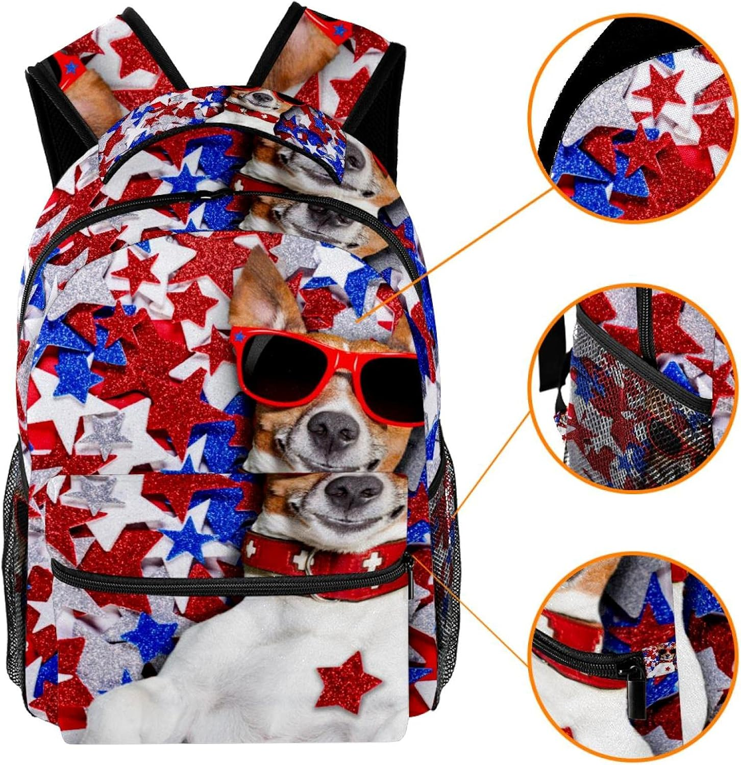 Beach Happy Th of July Backpack Students Shoulder Bags Travel Bag College School Tote Backpacks image number 5