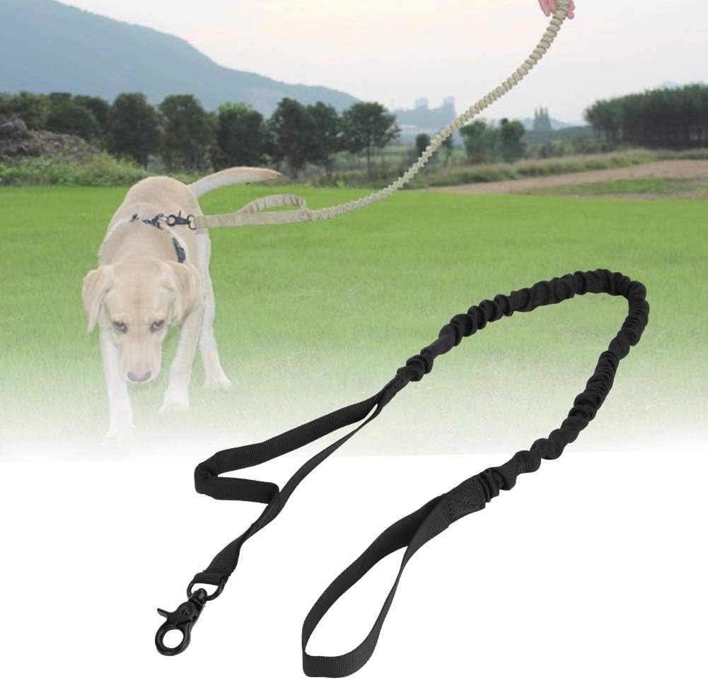 EVTSCAN Dog Traction Rope, Outdoor Tactics Nylon Training Elastic Pet Dog Traction Leash Rope for Walking Camping(Black) image number 6